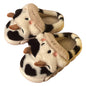 Cute Cow Animal Slipper For Women Girls Fashion Kawaii Soft Fluffy Winter Warm Slippers Woman Cartoon Milk Cow House Slippers Funny Shoes